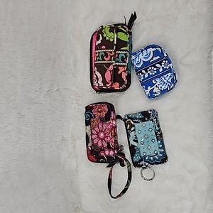 Vera Bradley Bundle of 4 Wallets , Card Holders